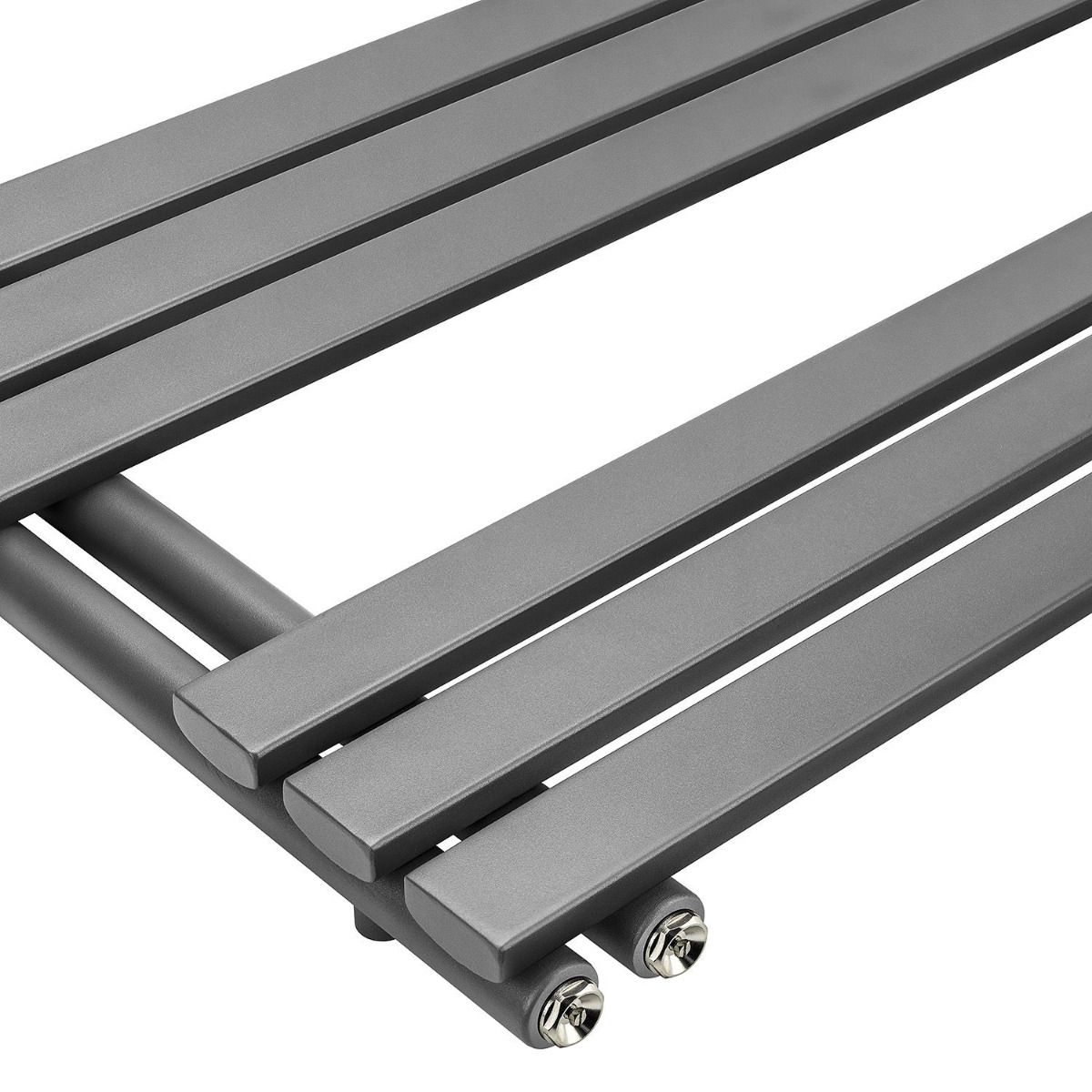 1180 x 400mm Anthracite Flat Panel Bathroom Towel Radiator