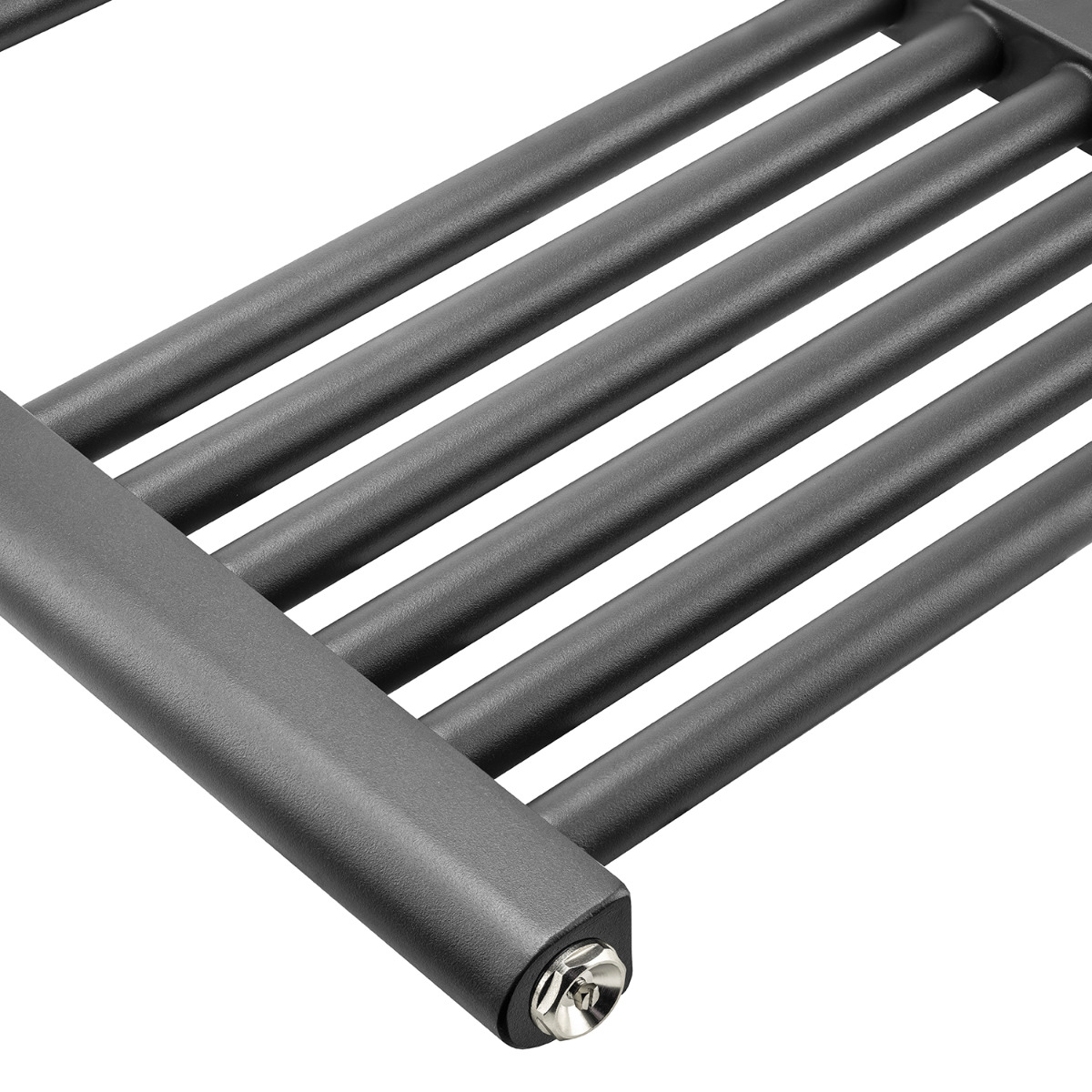 1200 x 600mm Straight Anthracite Heated Towel Rail