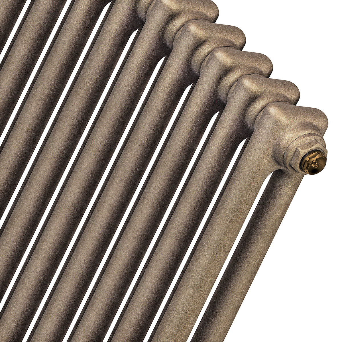 1500 x 470mm Antique Brass Vertical Traditional 2 Column Radiator