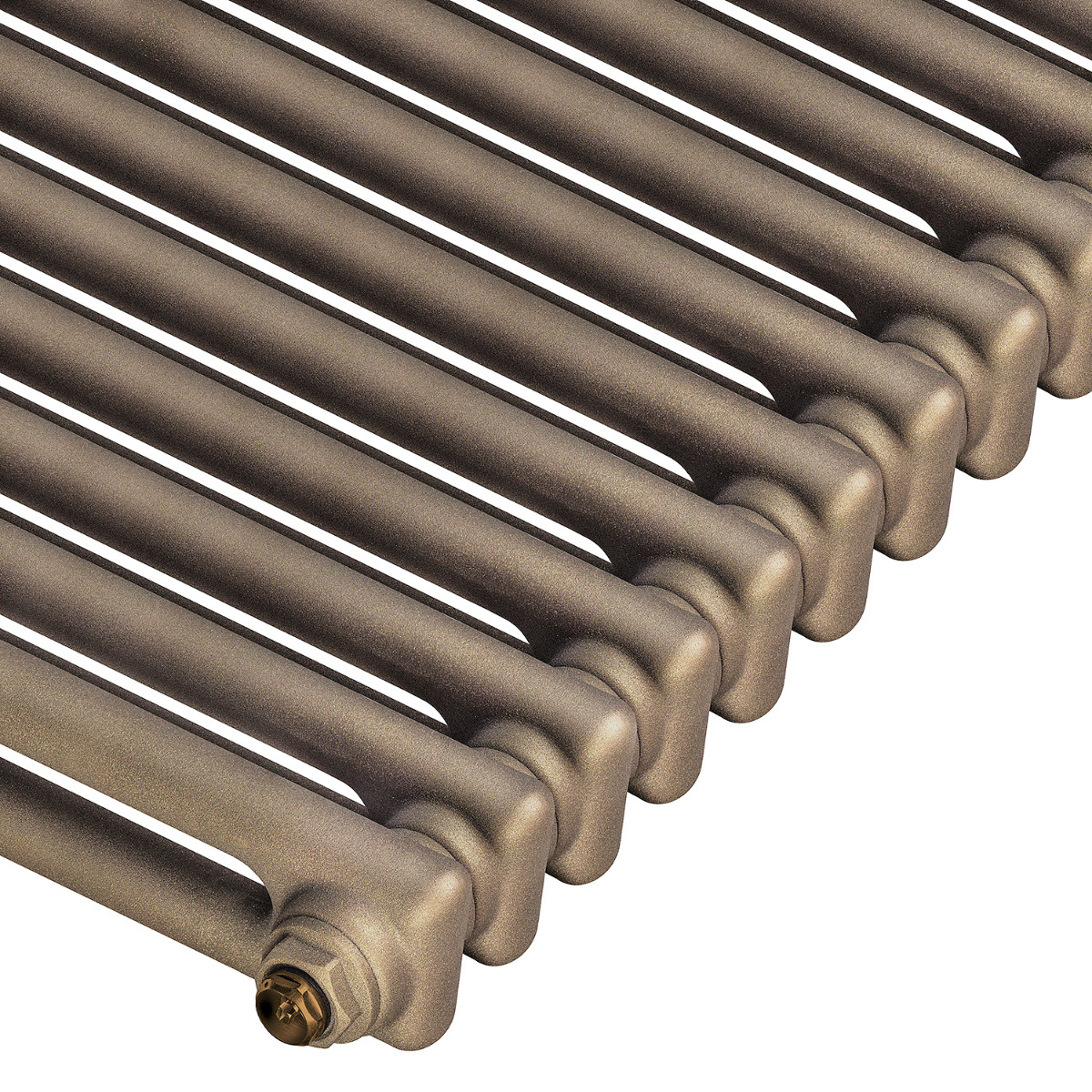 1500 x 203mm Antique Brass Vertical Traditional 2 Column Radiator
