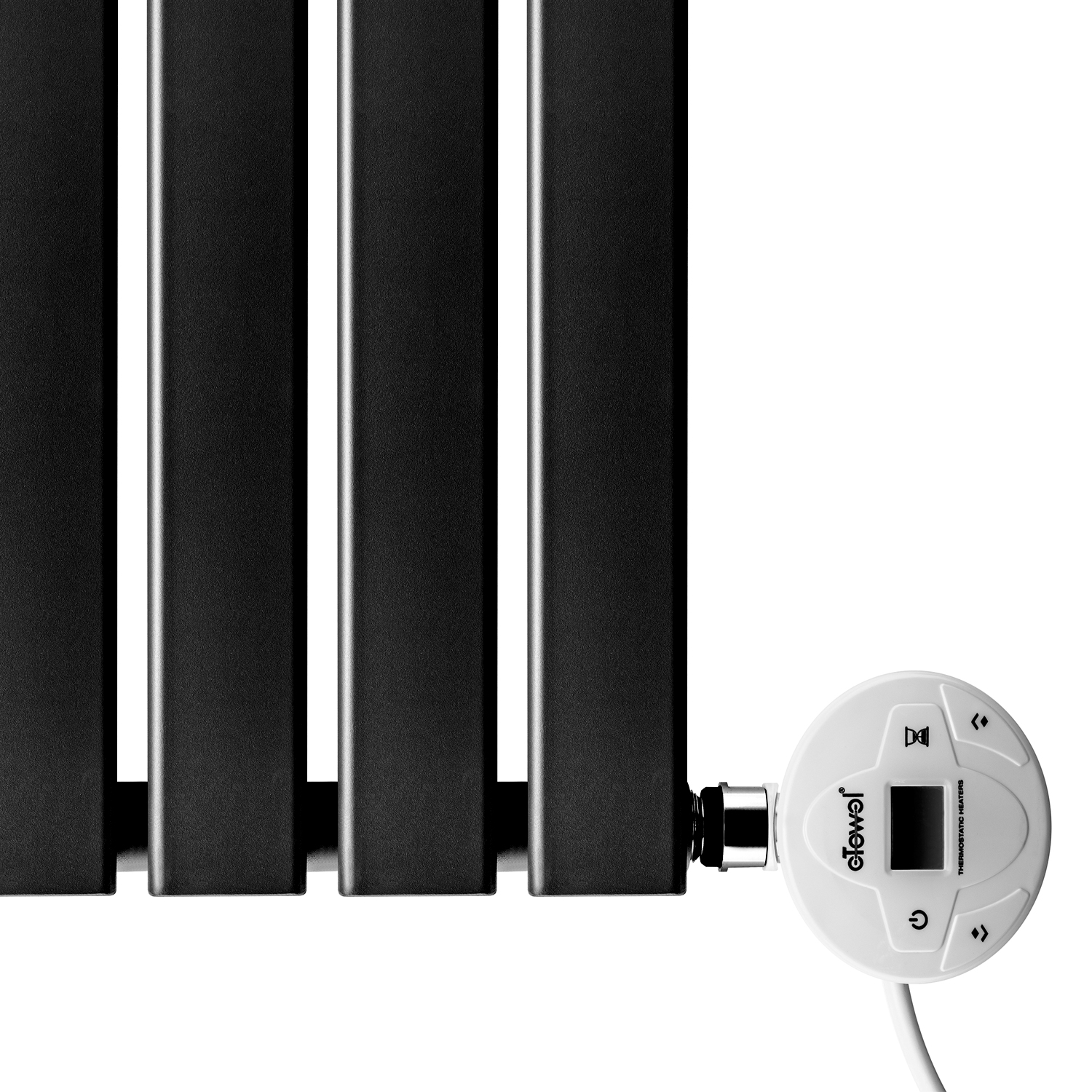 400 x 840mm Electric Black Single Flat Panel Horizontal Radiator