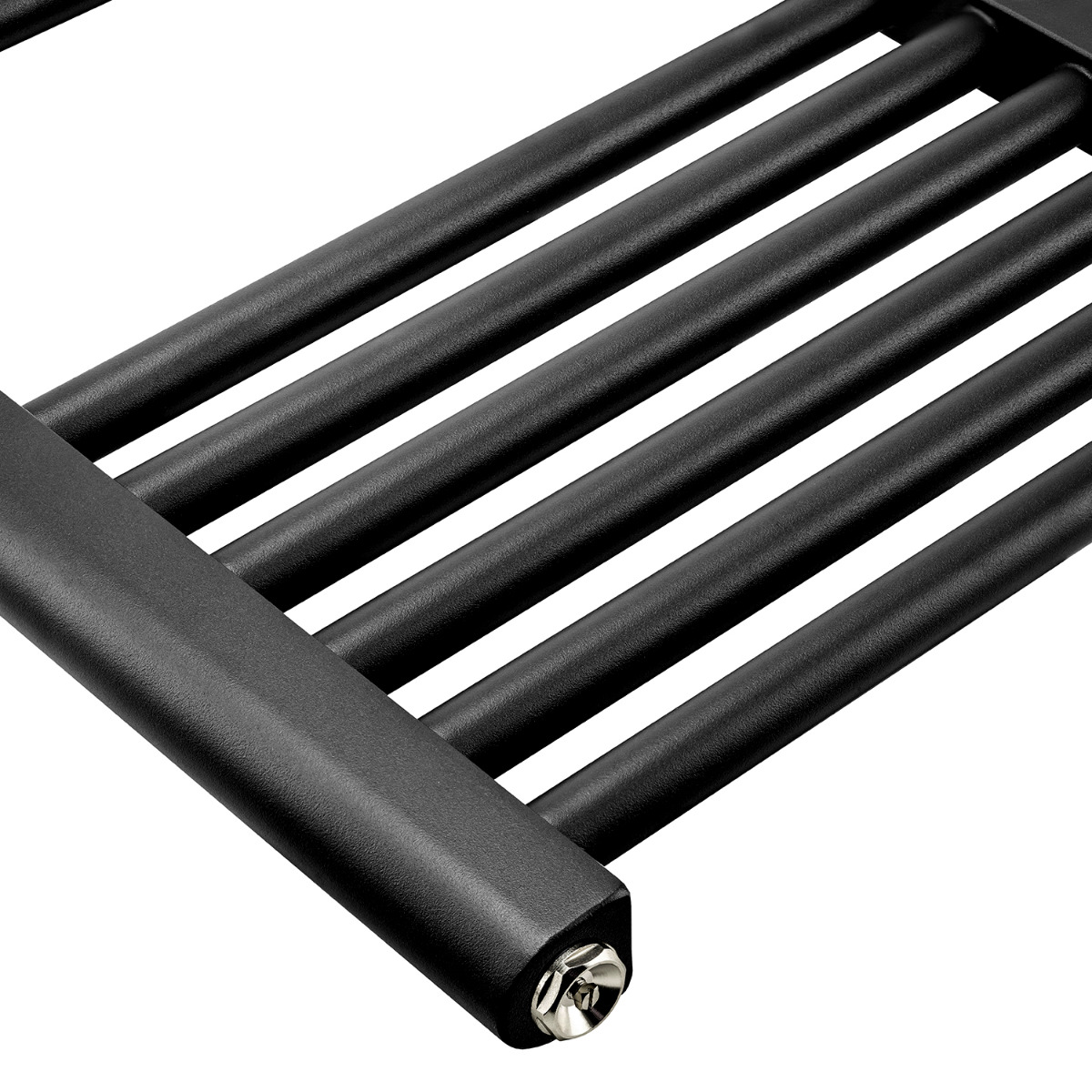 800 x 400mm Straight Black Heated Towel Rail