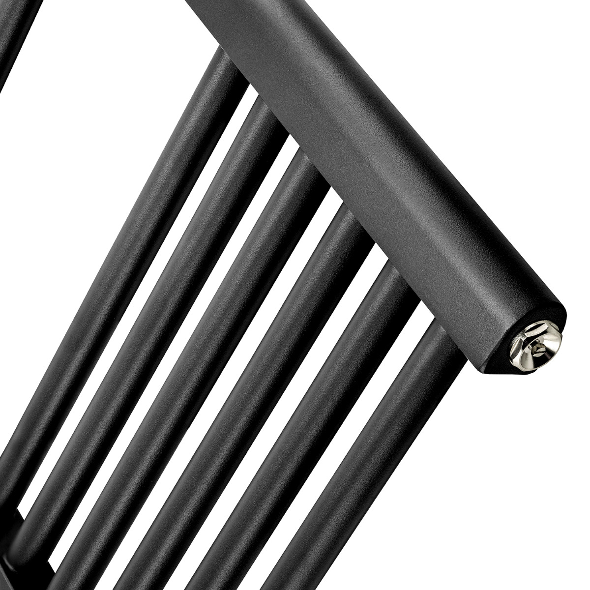 800 x 400mm Straight Black Heated Towel Rail