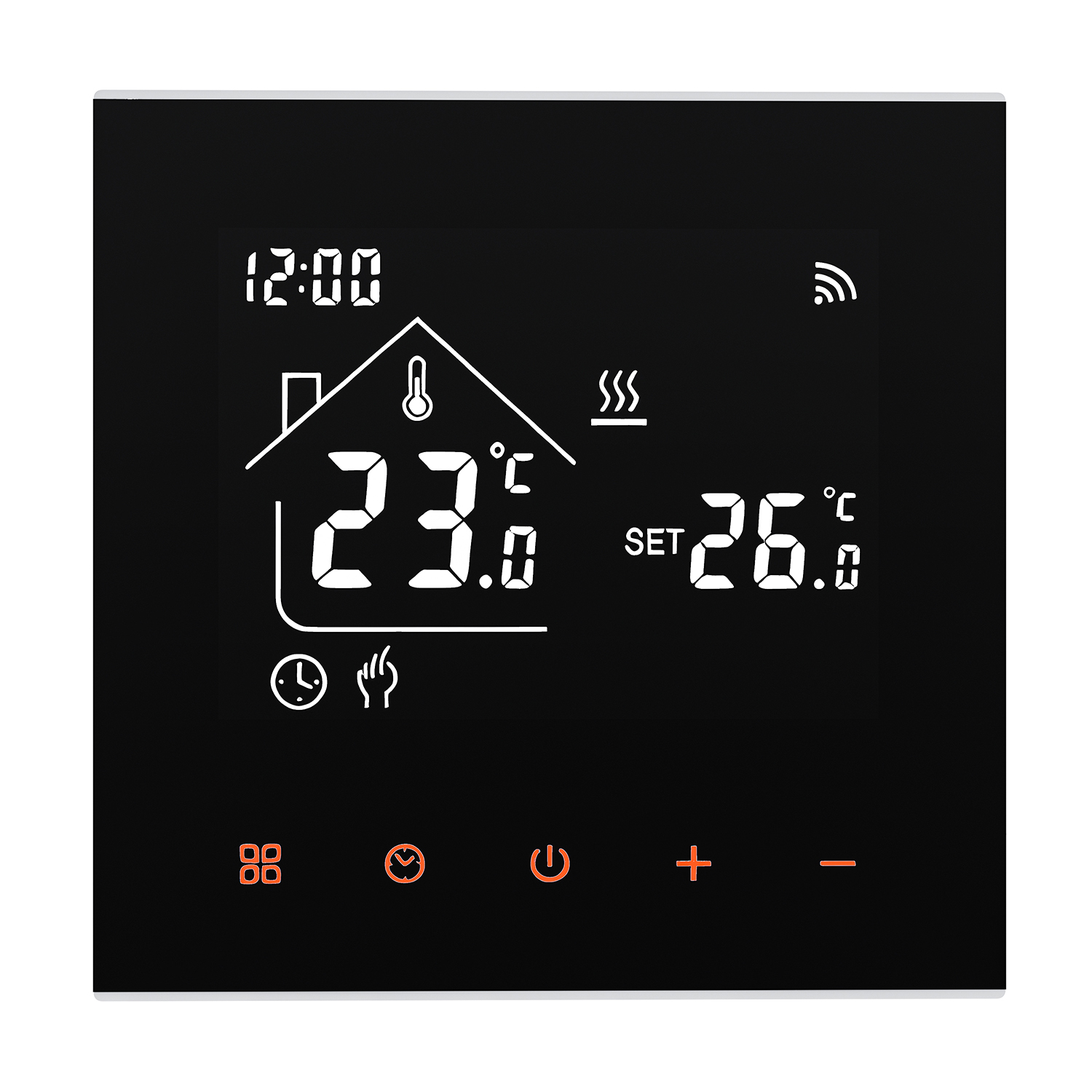 Toasty Toes, Smart WiFi Black Thermostat, Central Heating