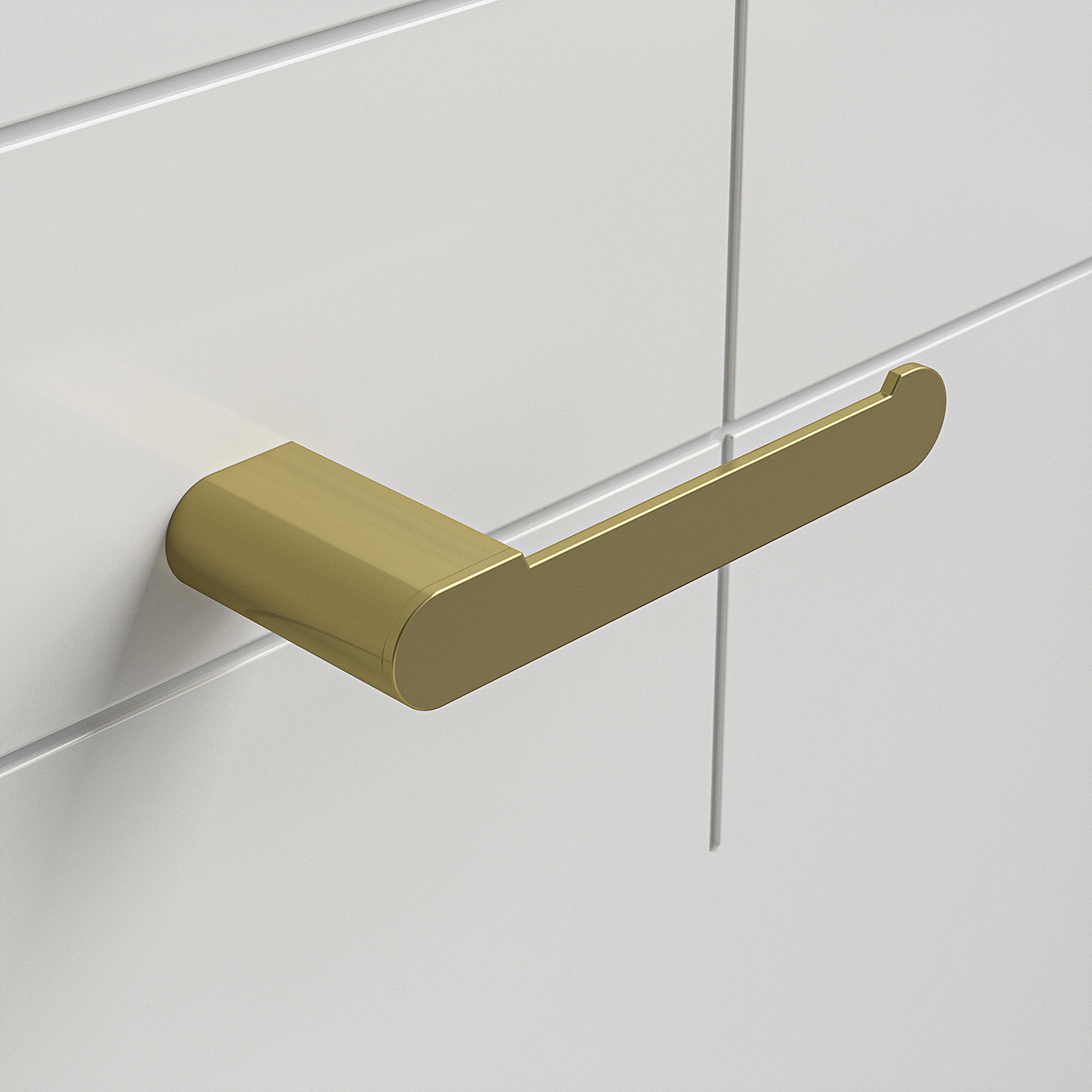 Modern Brushed Brass Toilet Roll Holder
