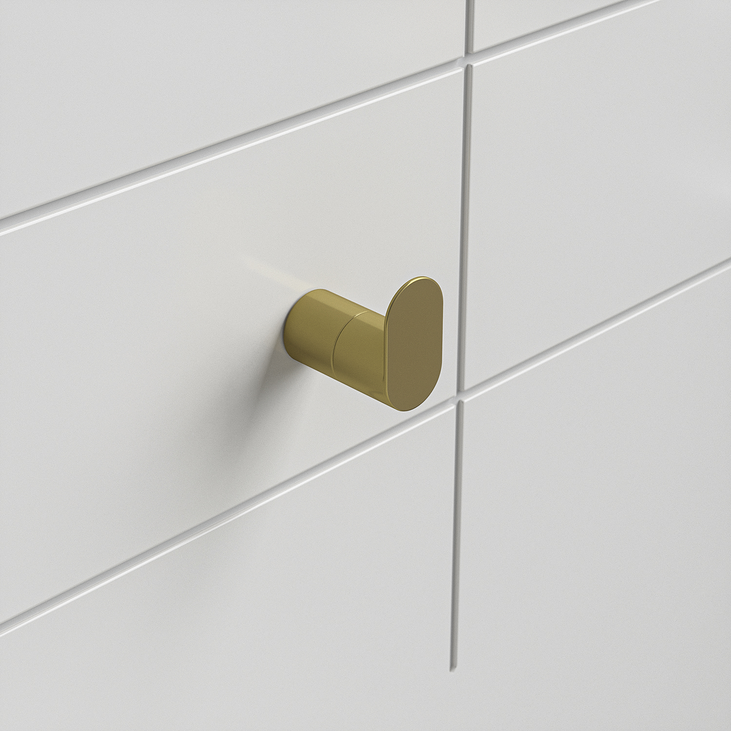 Modern Brushed Brass Towel Holder / Dressing Gown Hook