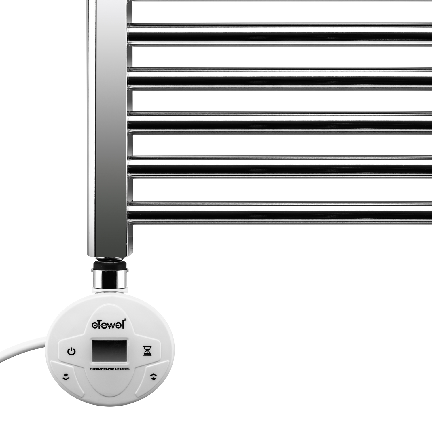 1200 x 500mm Electric Chrome Heated Towel Rail