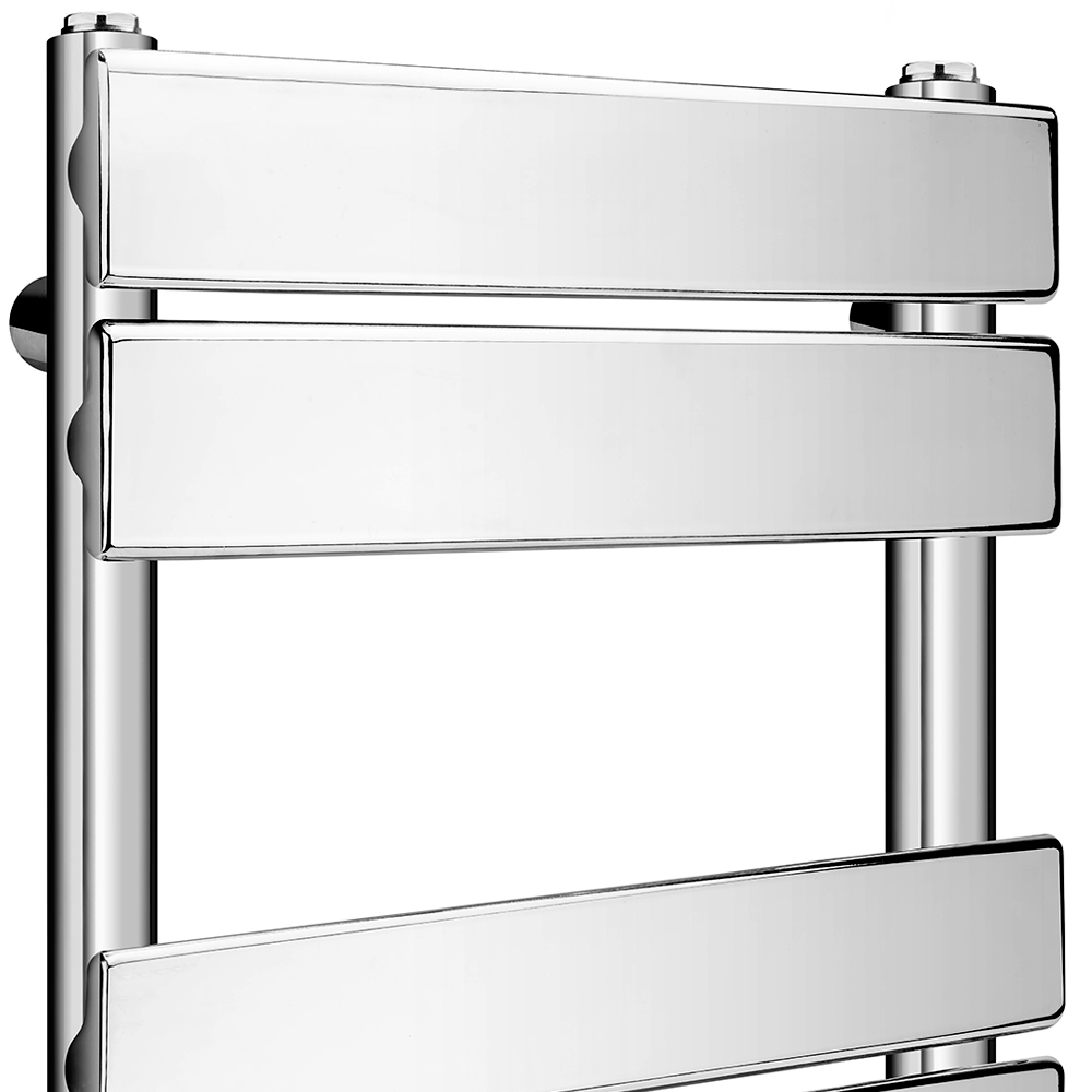 800 x 600mm Flat Panel Chrome Ladder Towel Radiator