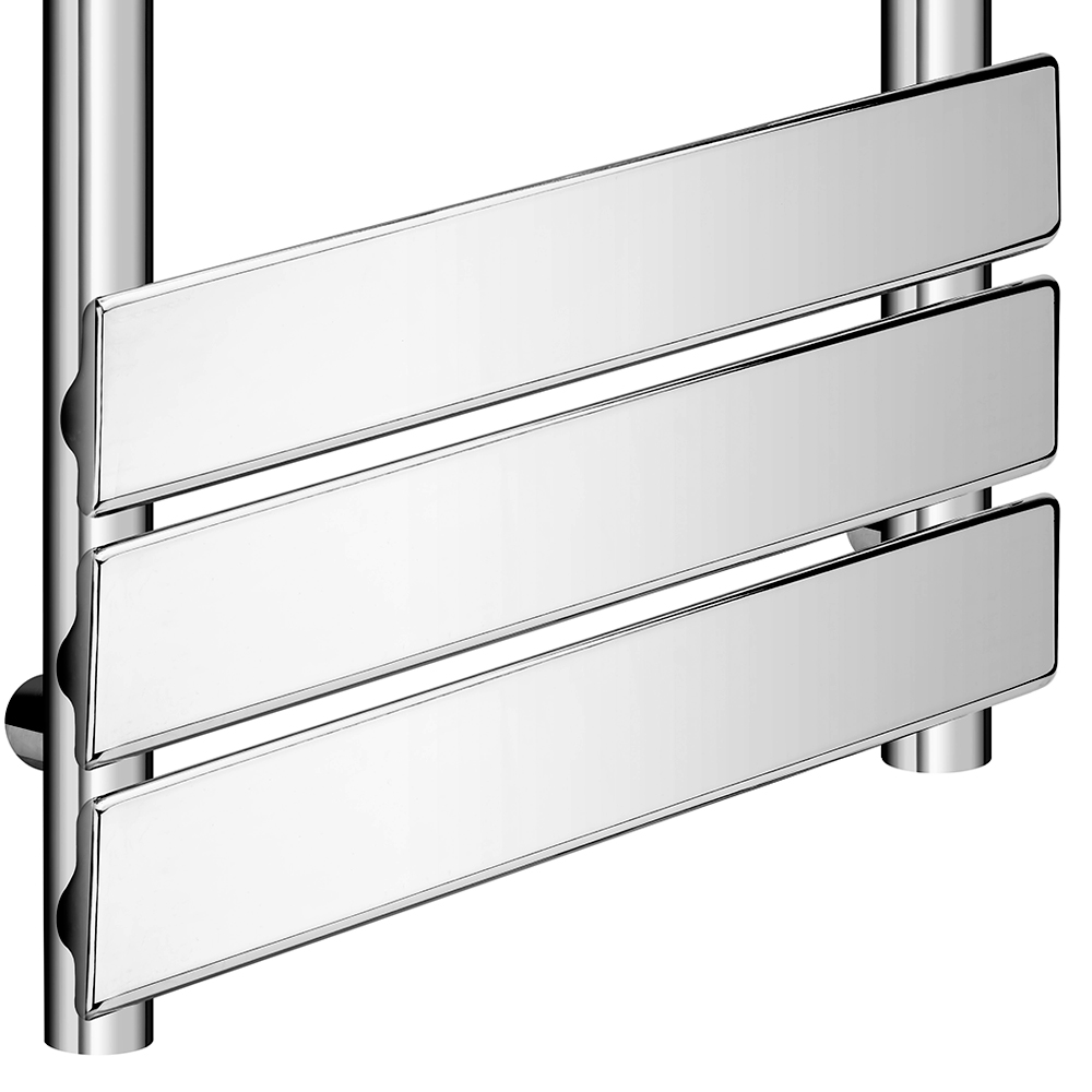 800 x 600mm Flat Panel Chrome Ladder Towel Radiator