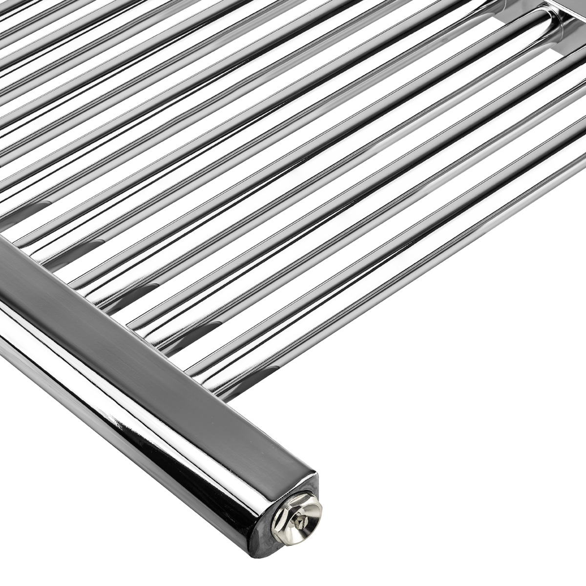 800 x 400mm Straight Chrome Heated Towel Rail
