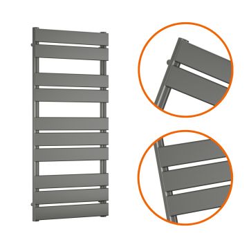 1000 x 450mm Anthracite Heated Towel Rail, Bathroom Radiator