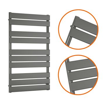 1000 x 600mm Anthracite Heated Towel Rail, Bathroom Radiator