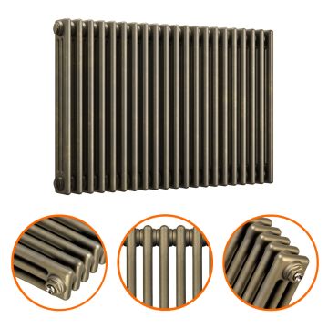 600 x 1013mm Antique Brass Horizontal Traditional 3 Column Radiator