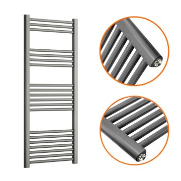 1200 x 500mm Straight Anthracite Heated Towel Rail