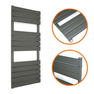 1000 x 600mm Anthracite Heated Towel Rail Bathroom Radiator