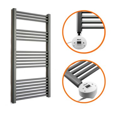 1200 x 600mm Electric Anthracite Heated Towel Rail