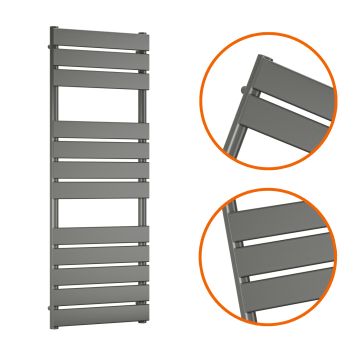 1200 x 450mm Anthracite Heated Towel Rail, Bathroom Radiator