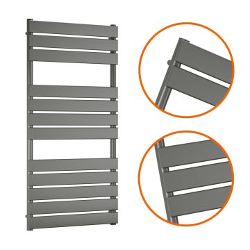 1200 x 600mm Anthracite Heated Towel Rail, Bathroom Radiator