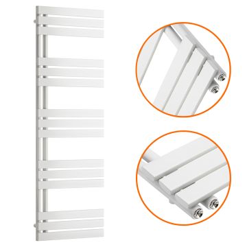 1510 x 500mm White Flat Panel Bathroom Towel Radiator