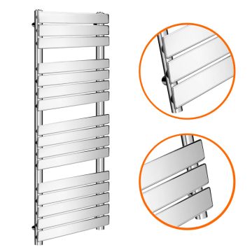 1600 x 600mm Flat Panel Chrome Ladder Towel Radiator