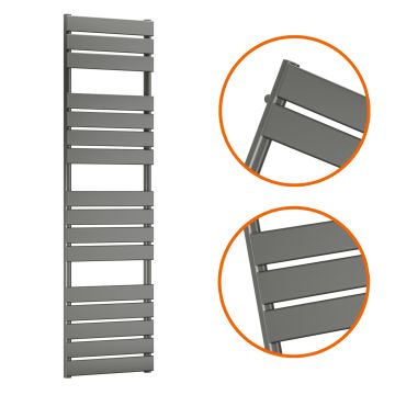 1600 x 450mm Anthracite Heated Towel Rail, Bathroom Radiator