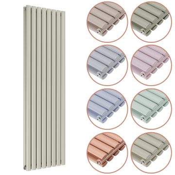 1780 x 472mm 'Pick A Pastel' Double Oval Tube Vertical Radiator