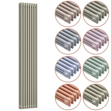 1800 x 383mm 'Pick A Pastel' Vertical Traditional 3 Column Radiator