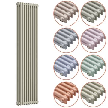 1800 x 470mm 'Pick A Pastel' Vertical Traditional 2 Column Radiator