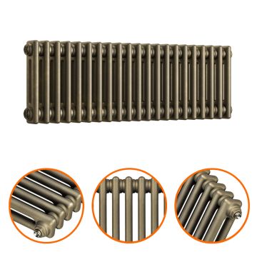 300 x 1013mm Antique Brass Horizontal Traditional 2 Column Radiator