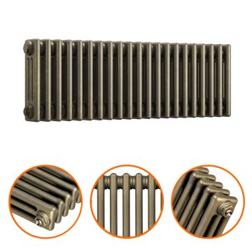 300 x 1013mm Antique Brass Horizontal Traditional 3 Column Radiator