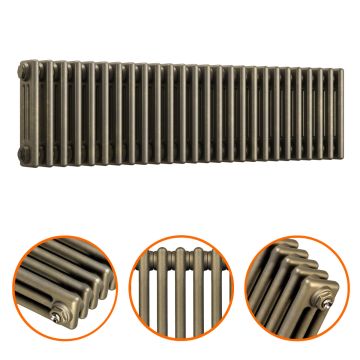 300 x 1193mm Antique Brass Horizontal Traditional 3 Column Radiator