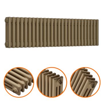 300 x 1193mm Antique Brass Horizontal Traditional 3 Column Radiator
