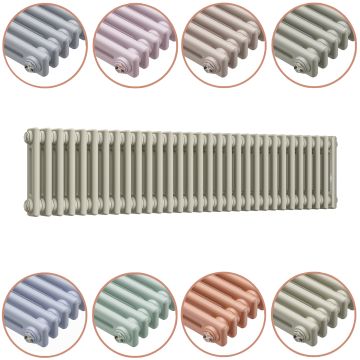 300 x 1508mm 'Pick A Pastel' Horizontal Traditional 2 Column Radiator