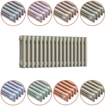 300 x 788mm 'Pick A Pastel' Horizontal Traditional 3 Column Radiator