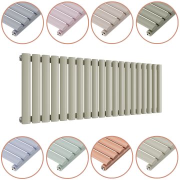 400 x 1180mm 'Pick A Pastel' Single Oval Tube Horizontal Radiator