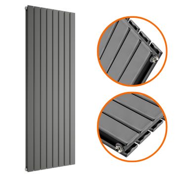 1780 x 560mm Anthracite Double Flat Panel Vertical Radiator 