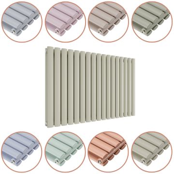 635 x 1000mm 'Pick A Pastel' Double Oval Tube Horizontal Radiator