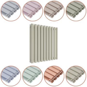 635 x 595mm 'Pick A Pastel' Double Oval Tube Horizontal Radiator