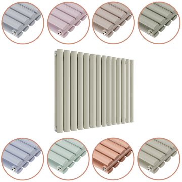 635 x 834mm 'Pick A Pastel' Double Oval Tube Horizontal Radiator