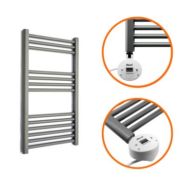 800 x 400mm Electric Anthracite Heated Towel Rail