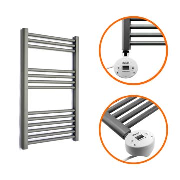 800 x 500mm Electric Anthracite Heated Towel Rail
