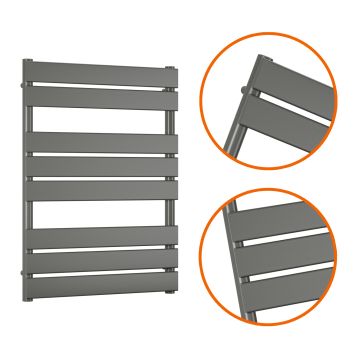 800 x 600mm Anthracite Heated Towel Rail, Bathroom Radiator