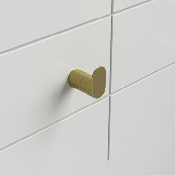 Modern Brushed Brass Towel Holder / Dressing Gown Hook