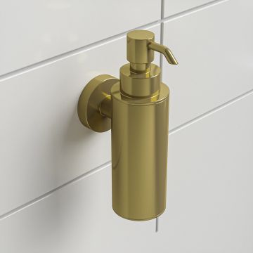 Modern Brushed Brass Wall Mounted Soap Dispenser