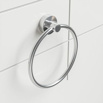 Modern Chrome Towel Holder / Ring, Round Design