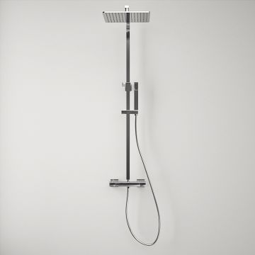 Lucerne Chrome Thermostatic Shower, Square Head