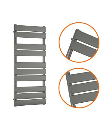 1000 x 450mm Anthracite Heated Towel Rail, Bathroom Radiator