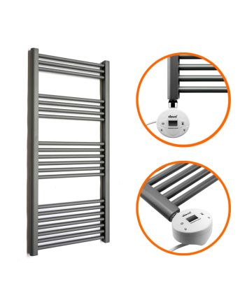 1200 x 500mm Electric Anthracite Heated Towel Rail