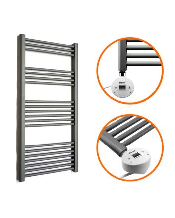 1200 x 600mm Electric Anthracite Heated Towel Rail