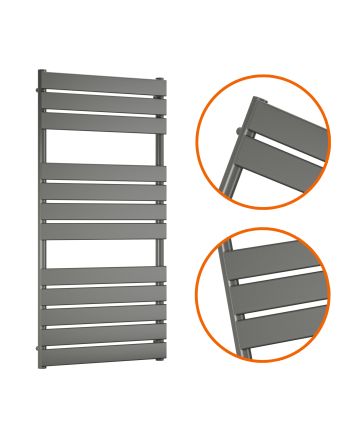 1200 x 600mm Anthracite Heated Towel Rail, Bathroom Radiator